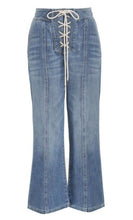 Load image into Gallery viewer, Zimmermann Juliette Wide Leg Lace Up Jeans
