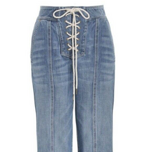 Load image into Gallery viewer, Zimmermann Juliette Wide Leg Lace Up Jeans
